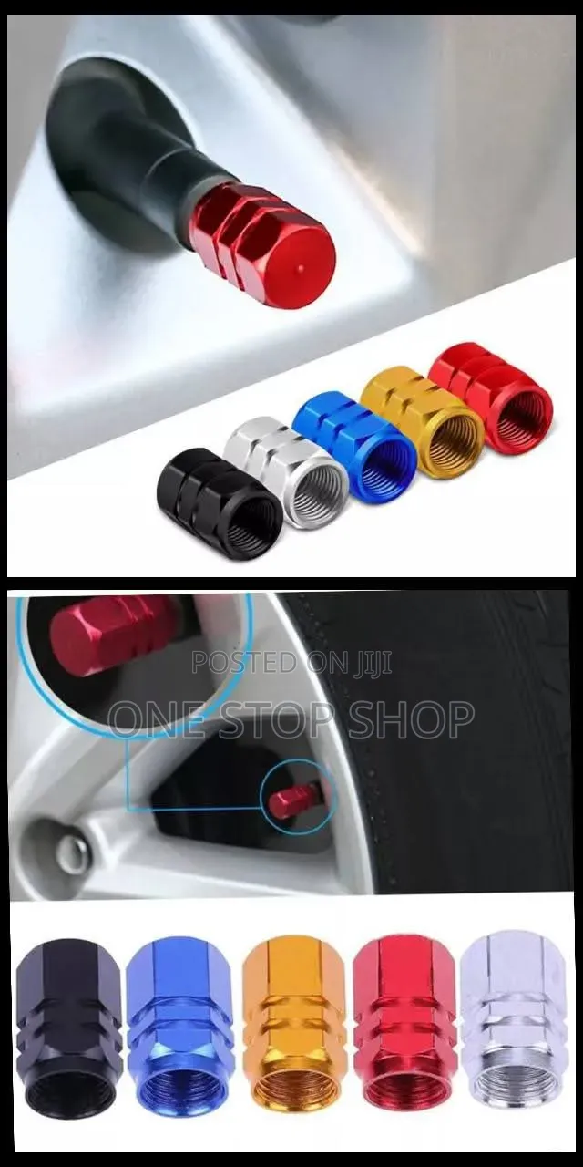 4pc Colored Universal Fit Valve Caps Covers Aluminum