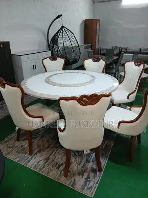 6-Seater Marble Dining Set for Elegant Modern Dining Spaces
