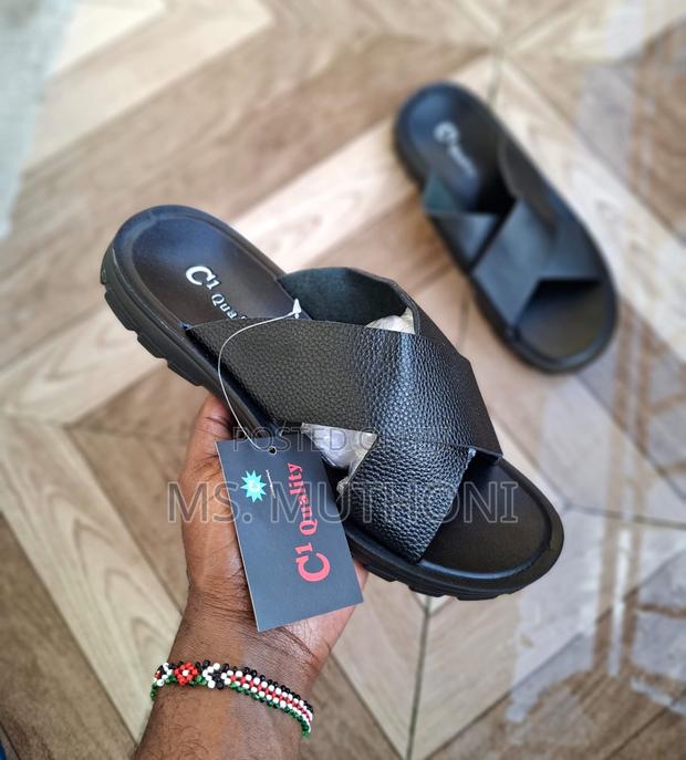 Black / White Coffee C1 Men Sandals 