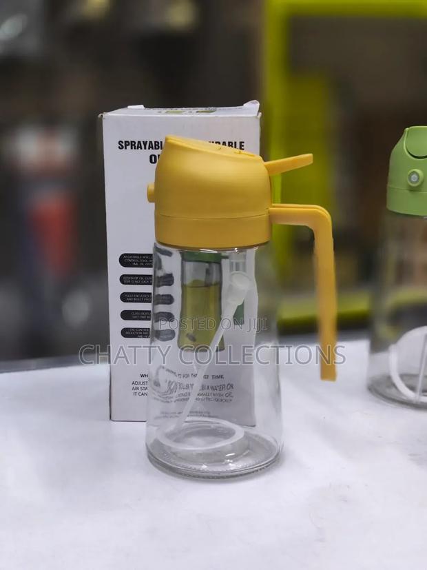 600 Ml 2 in 1 Glass Oil Jar With Spray Function - thumbnail 3