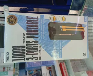 Tecno 10000mah Powerbank 2 Build-in Cables Fast Charger