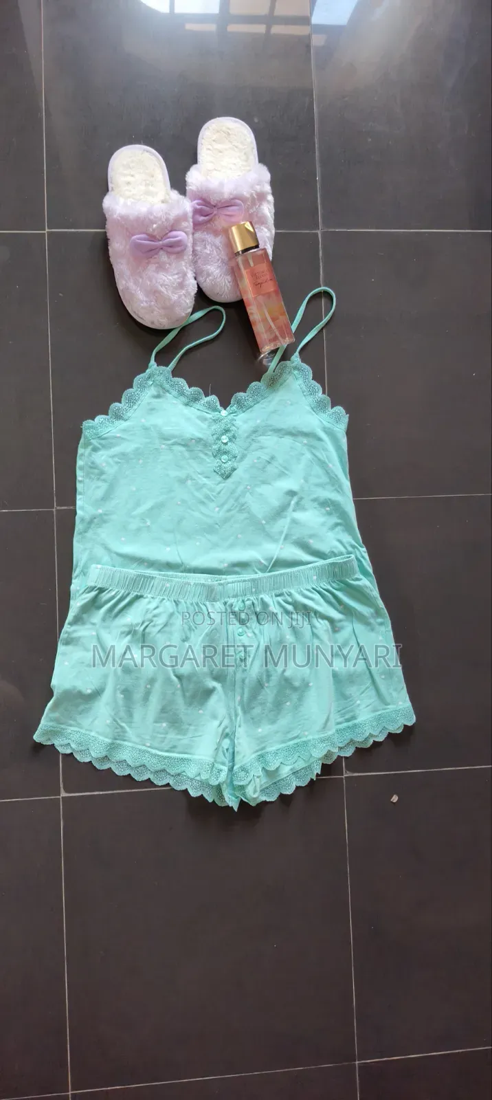 Light Green and Flowed Pajama Wear