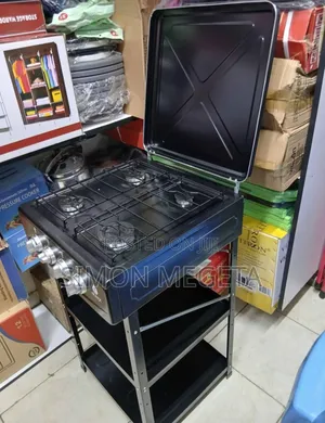 Nunix Full Gas Standing Cooker With Storage Shelves
