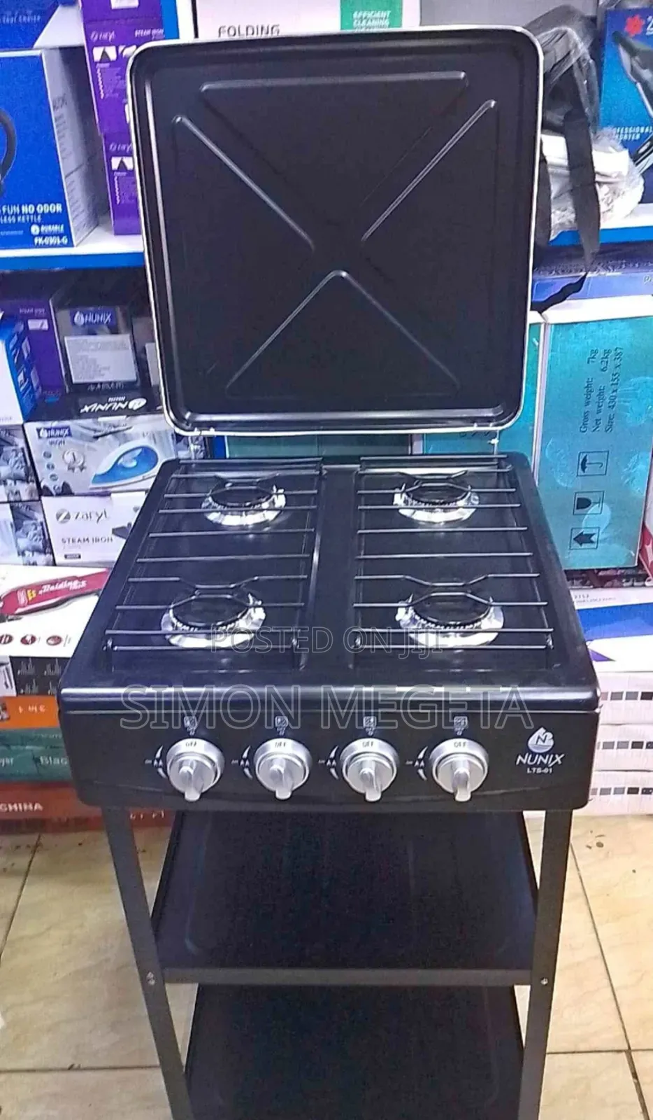 Nunix Full Gas Cooker Standing Model – With Storage Compartments