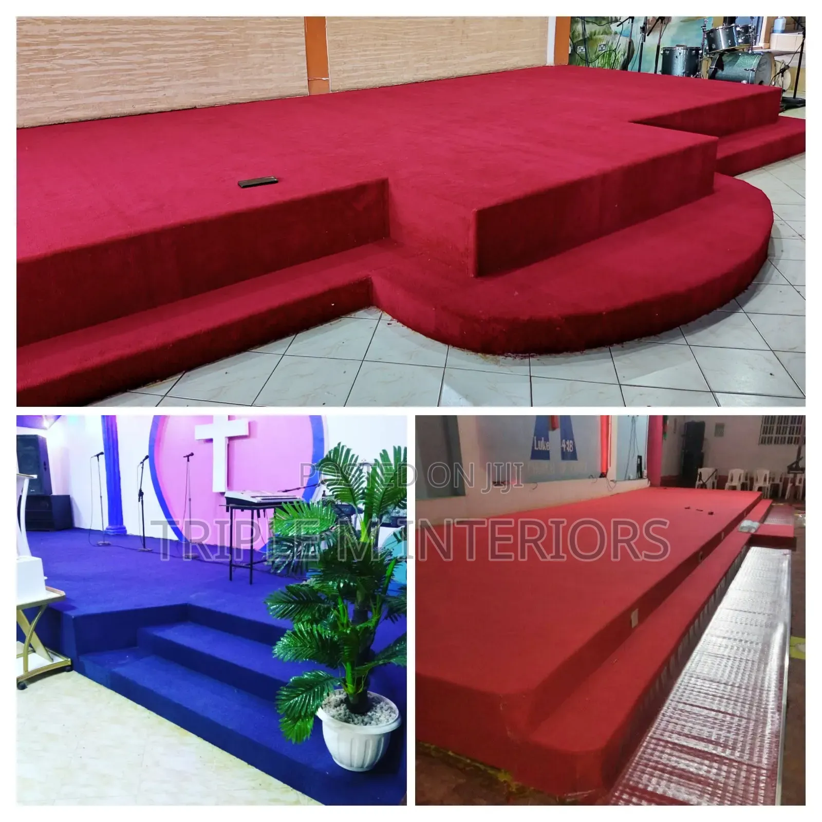 Rich Interior Carpet for Church Elevation
