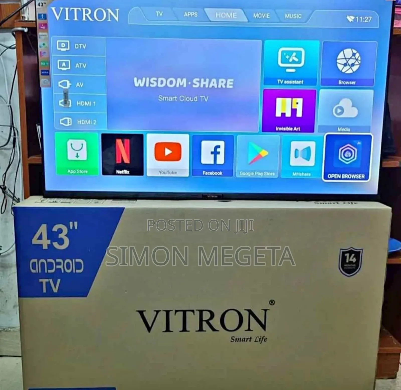 Vitron 43” Led Smart Tv – Immersive Viewing Experience