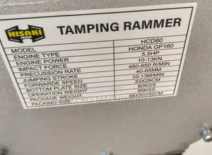 Hisaki Tamping Rammer With 5.5hp Honda Engine