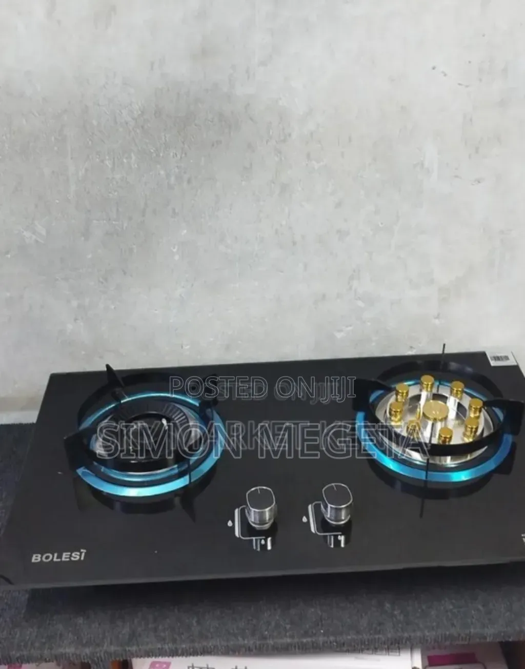 Black New Bolesi 2burner in-Built Cooker
