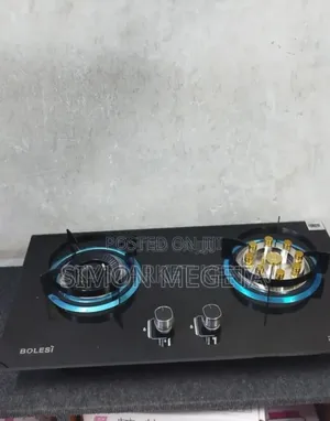 Black New Bolesi 2burner in-Built Cooker