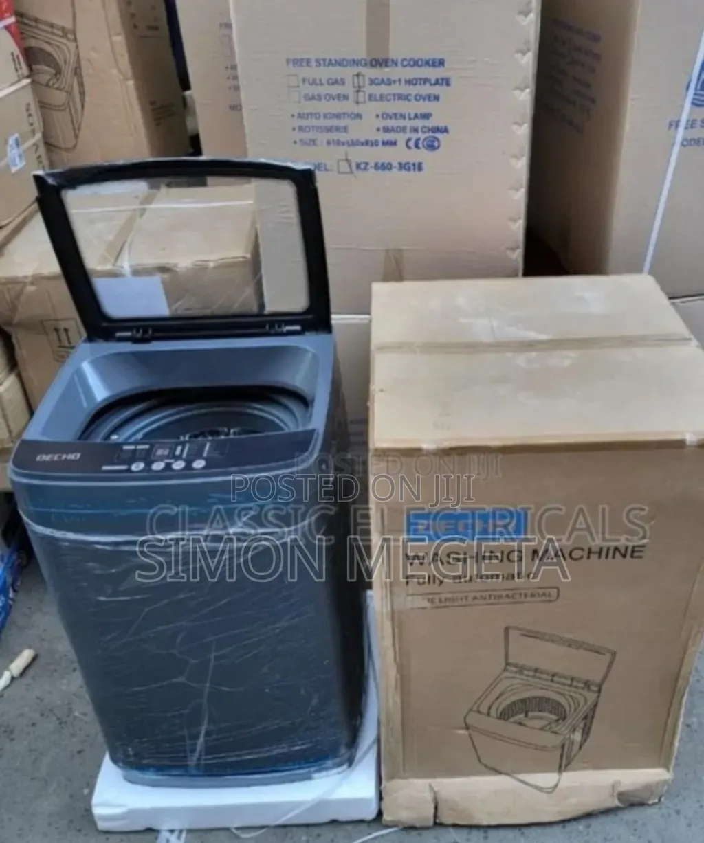 Black Decho 8kg Top Load Washing Machine