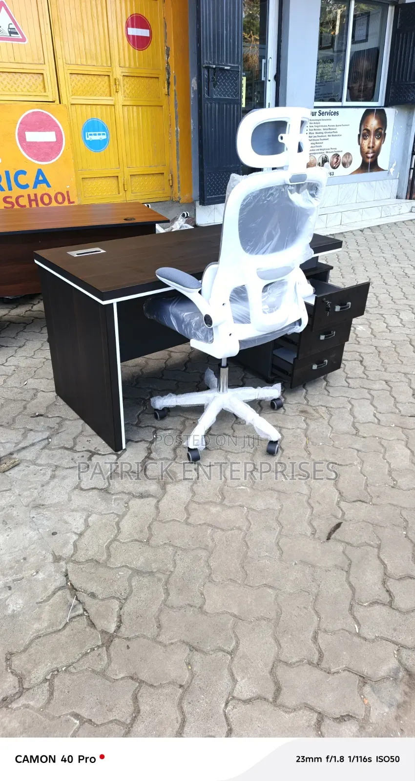 Executive Imported Modern Office Desk Plus Ergonomic Orthopedic Chair