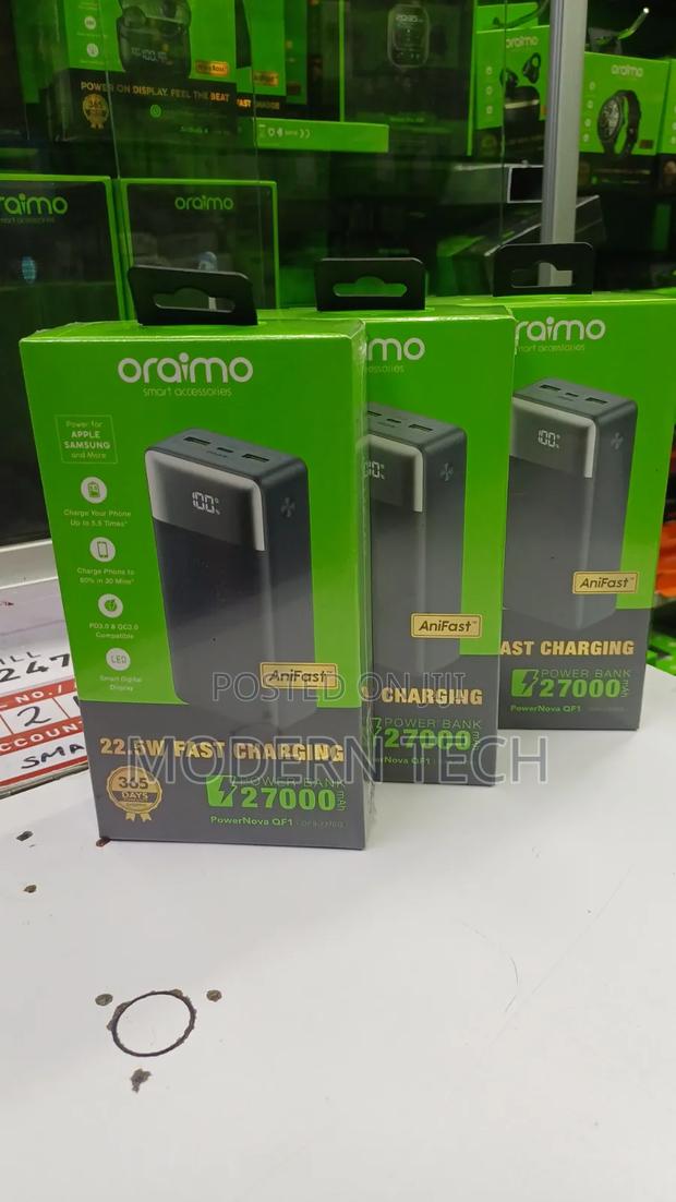 )
Oraimo 27,000mah Powernova Qf1 High-Capacity Power Bank