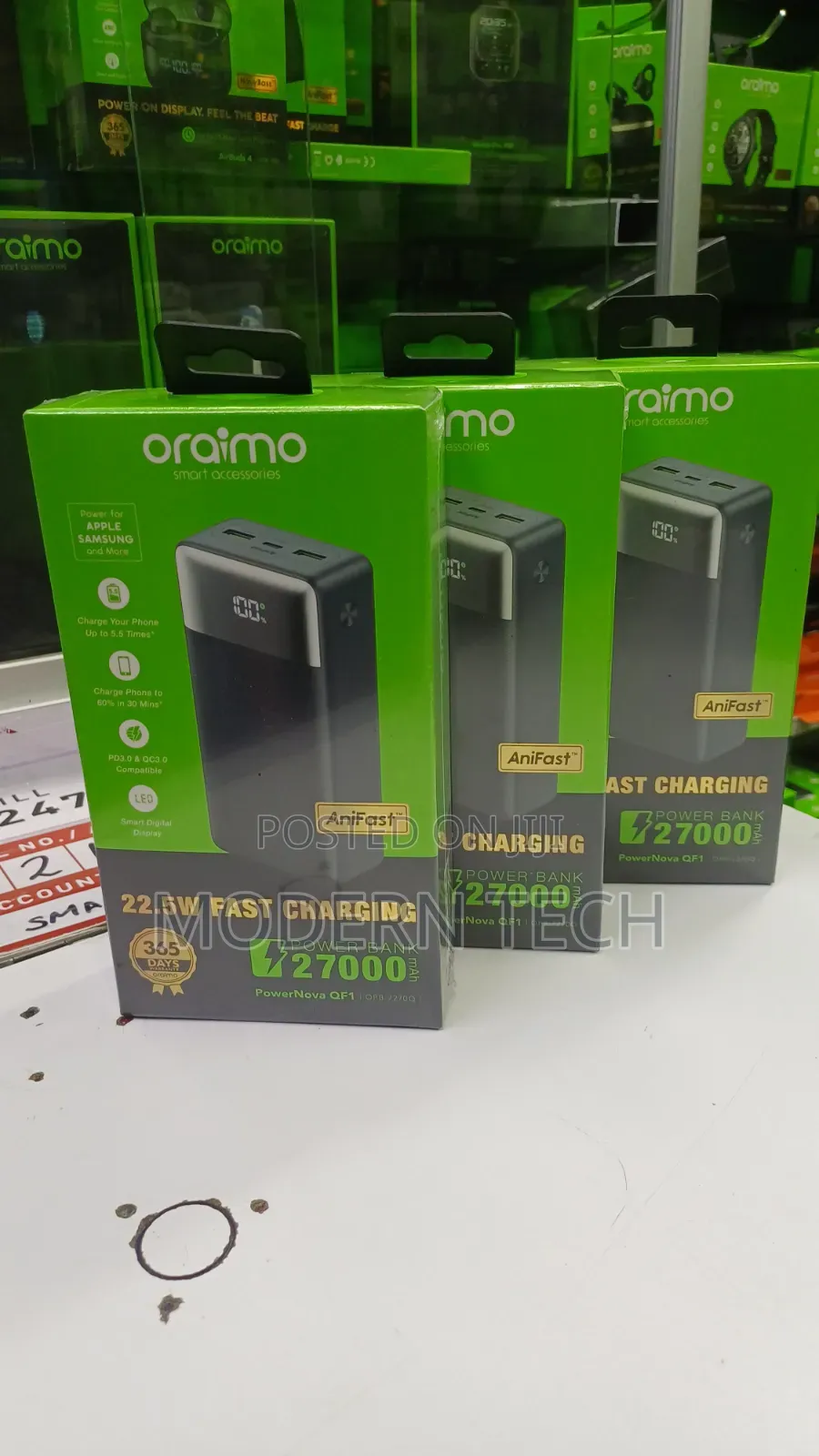 )
Oraimo 27,000mah Powernova Qf1 High-Capacity Power Bank