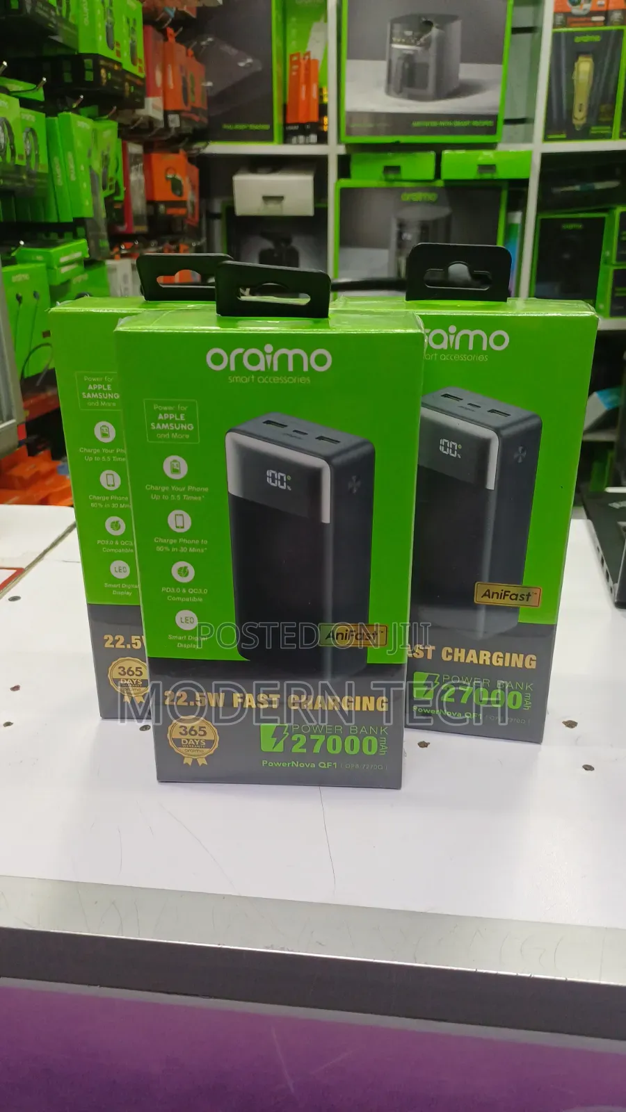 Oraimo Powernova Qf1 27,000mah Fast Charging Power Bank (22.5w)