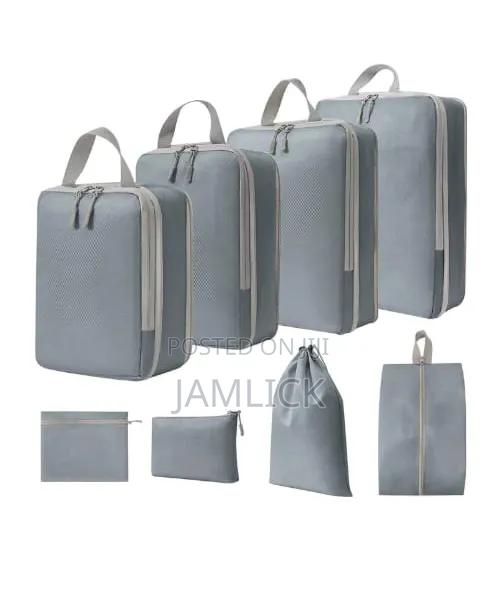 Set of 8 PCS Compressible Packing Travel Storage Bags –Cr - thumbnail 2
