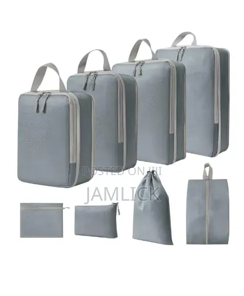 Set of 8 PCS Compressible Packing Travel Storage Bags –Cr