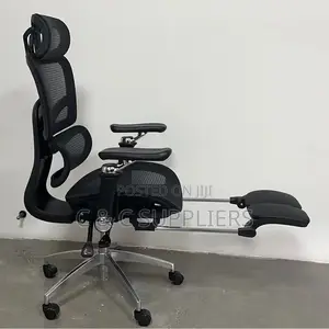 Office Chairs: High-Back Orthopedic Office Seat With Footrest