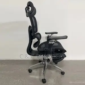 Office Chairs: High-Back Orthopedic Office Seat With Footrest