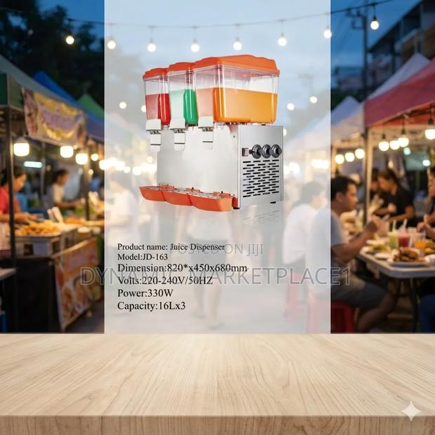 Jd-163 Commercial Triple-Tank Juice Dispenser