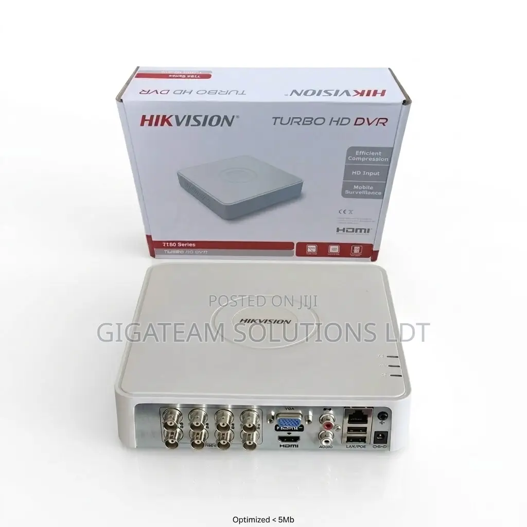 Hikvision 8-Channel Turbo Hd DVR - Up To1080p Plastic Recorder Machine
