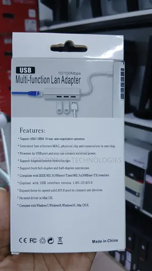 Usb Hub Multifunctional Lan Adapter