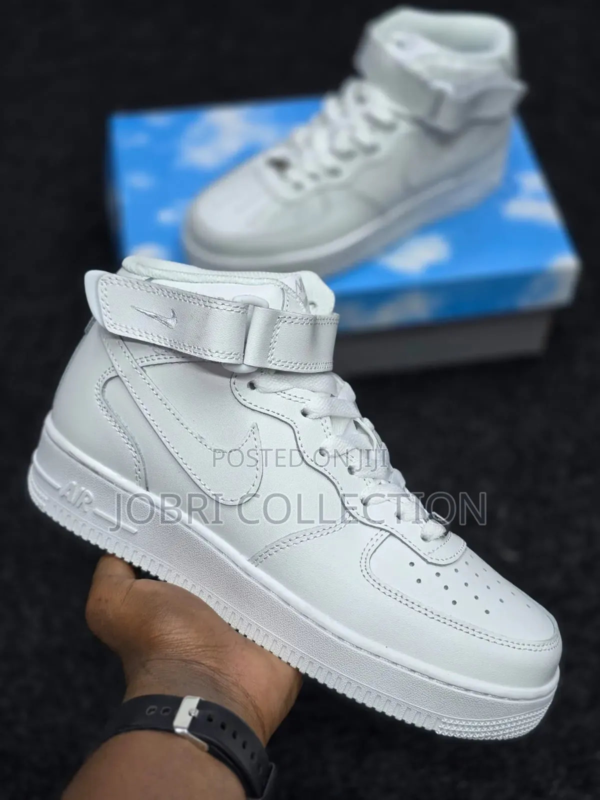 White Nike Airforce One High Top Sneakers
