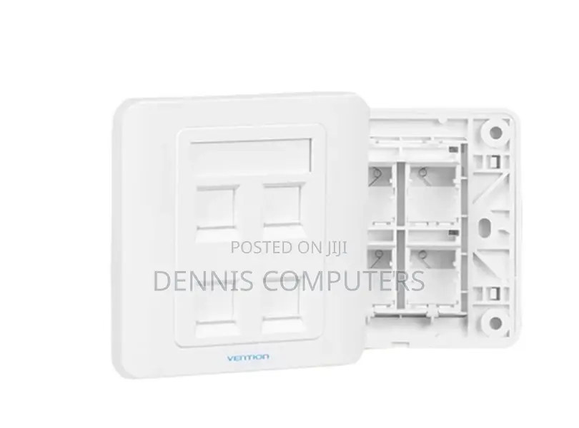 Vention 4-port Wall Faceplate White 86 Type