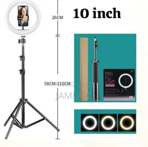 10-Inch Led Ring Light With Tripod Stand Phone Holder – Dv