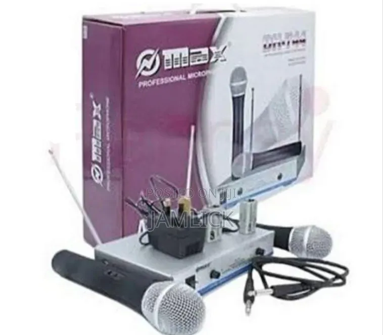 Omax Dual Channel Uhf Wireless Microphone System –Dv