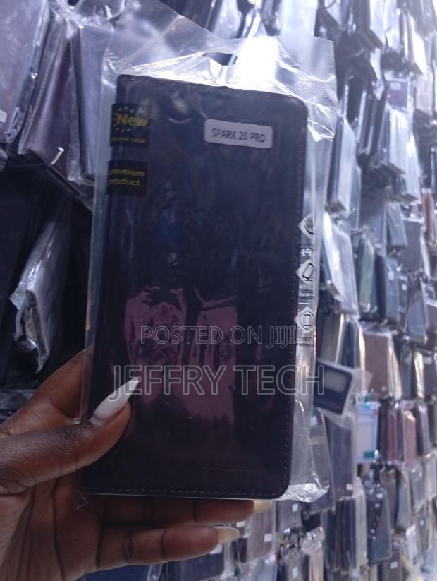 Black Flip Wallet Case for the Infinix Spark 20 Pro Smartphone.