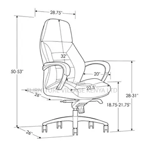 Brown Director's Swivel Leather Desk Seat