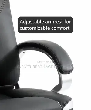 Brown Director's Swivel Leather Desk Seat