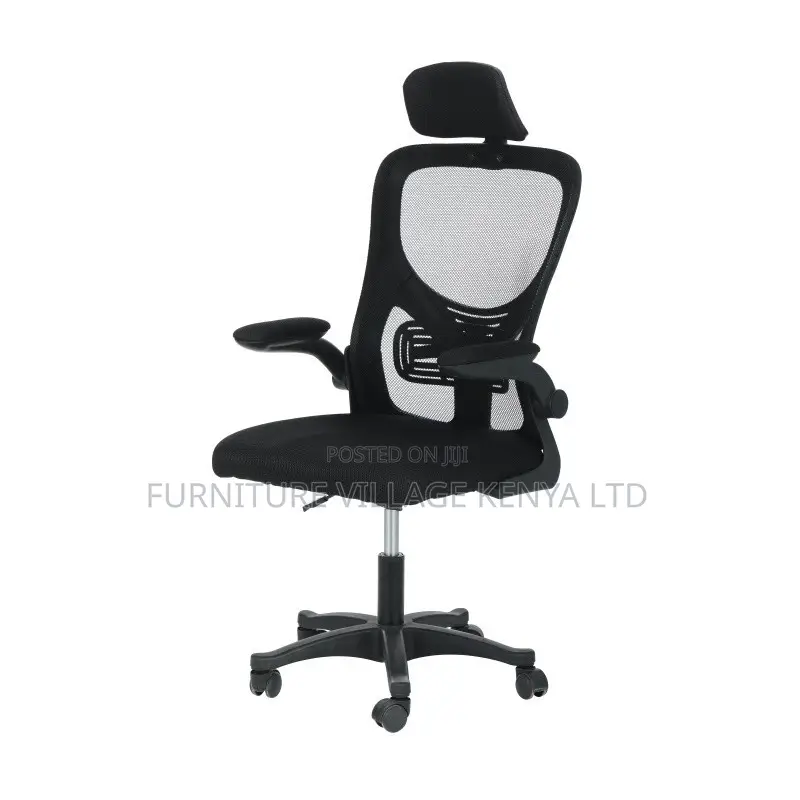 Swivel Adjustable Mesh Seat With Flip Armrest