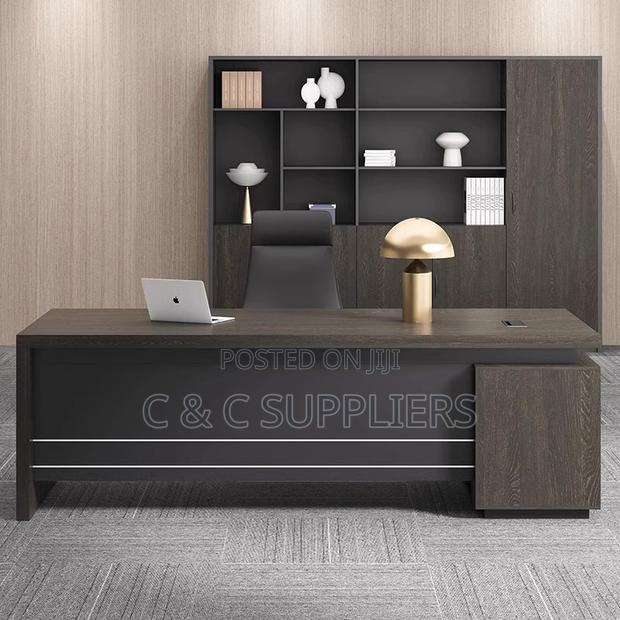 Office Desks; 160cm L-Shaped Ceo Office Table With Drawers