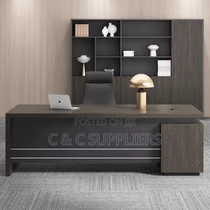 Office Desks; 160cm L-Shaped Ceo Office Table With Drawers