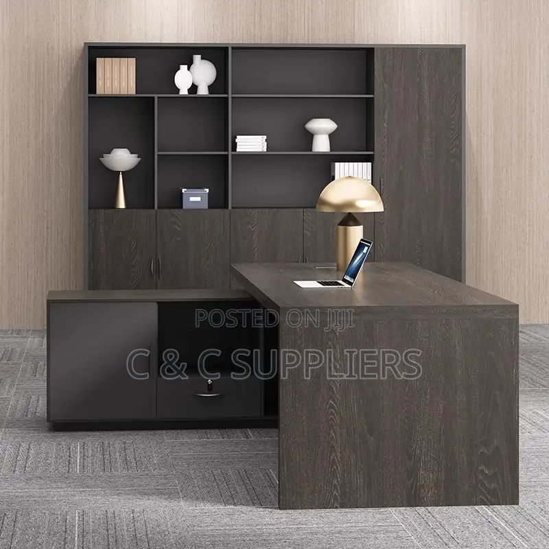 Office Desks; 160cm L-Shaped Ceo Office Table With Drawers