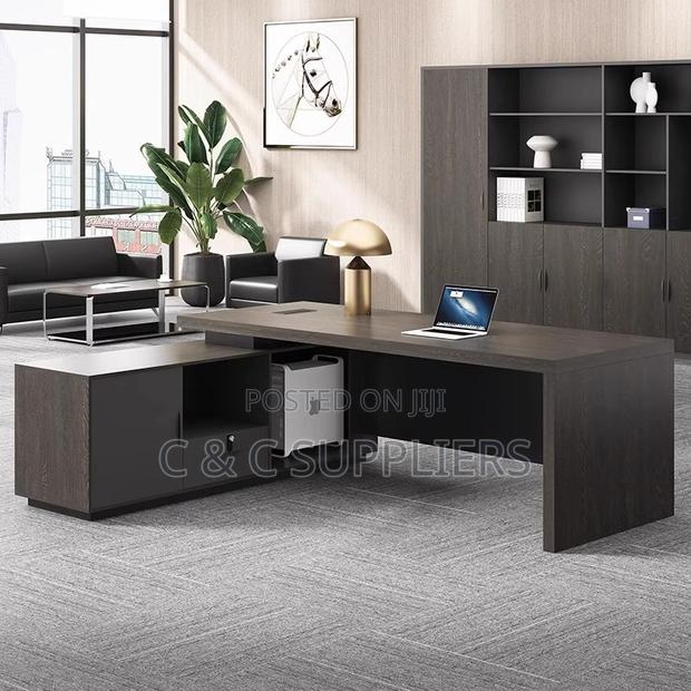 Office Desks; 160cm L-Shaped Ceo Office Table With Drawers - thumbnail 3
