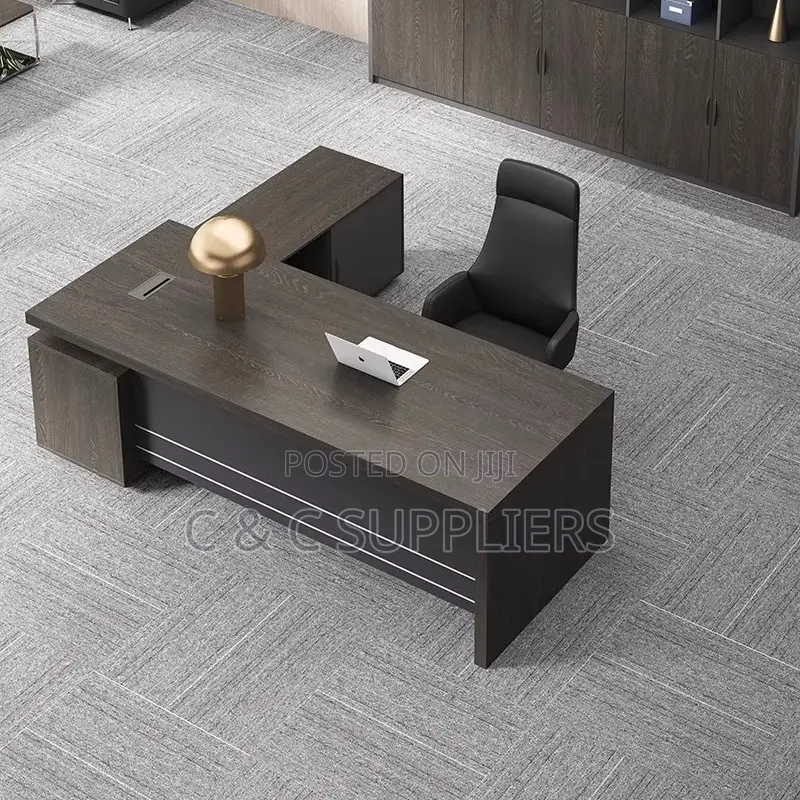 Office Desks; 160cm L-Shaped Ceo Office Table With Drawers