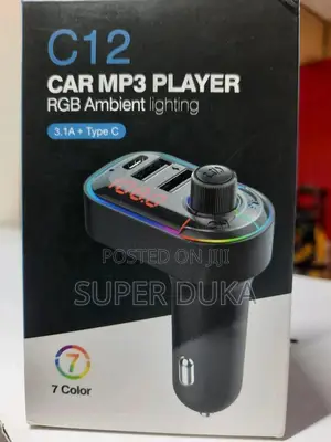 Dual C12 Car Usb Charger. Mp3 Player.Bluetooth.Fm.Aux.Mem Card