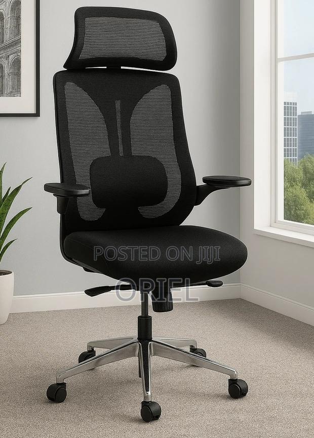 Office Chair : Lumbar Support Ergonomic High-Back Mesh Office Chair - thumbnail 2