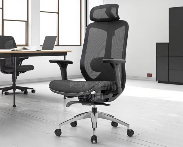 Office Chair : Lumbar Support Ergonomic High-Back Mesh Office Chair - thumbnail 4