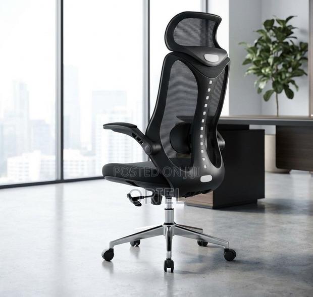 Office Chair : Lumbar Support Ergonomic High-Back Mesh Office Chair - thumbnail 7