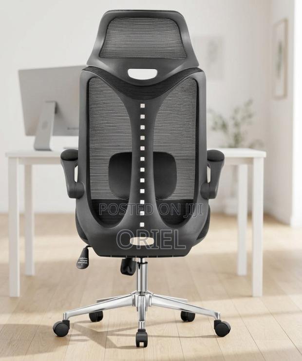 Office Chair : Lumbar Support Ergonomic High-Back Mesh Office Chair - thumbnail 9