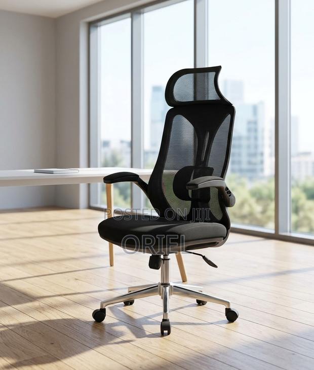 Office Chair : Lumbar Support Ergonomic High-Back Mesh Office Chair - thumbnail 11