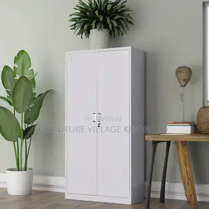 2-Door White Metallic Home Office Filling Cabinet