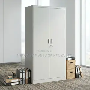 2-Door White Metallic Home Office Filling Cabinet