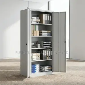 2-Door White Metallic Home Office Filling Cabinet