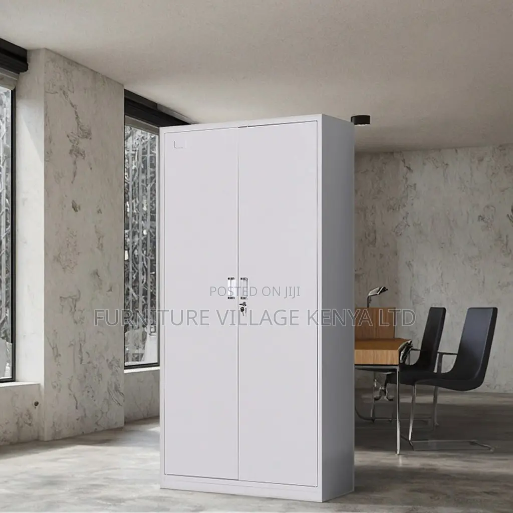 2-Door White Metallic Home Office Filling Cabinet