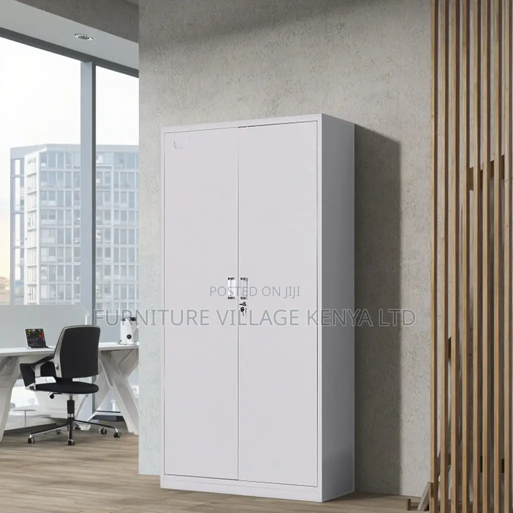 2-Door White Metallic Home Office Filling Cabinet
