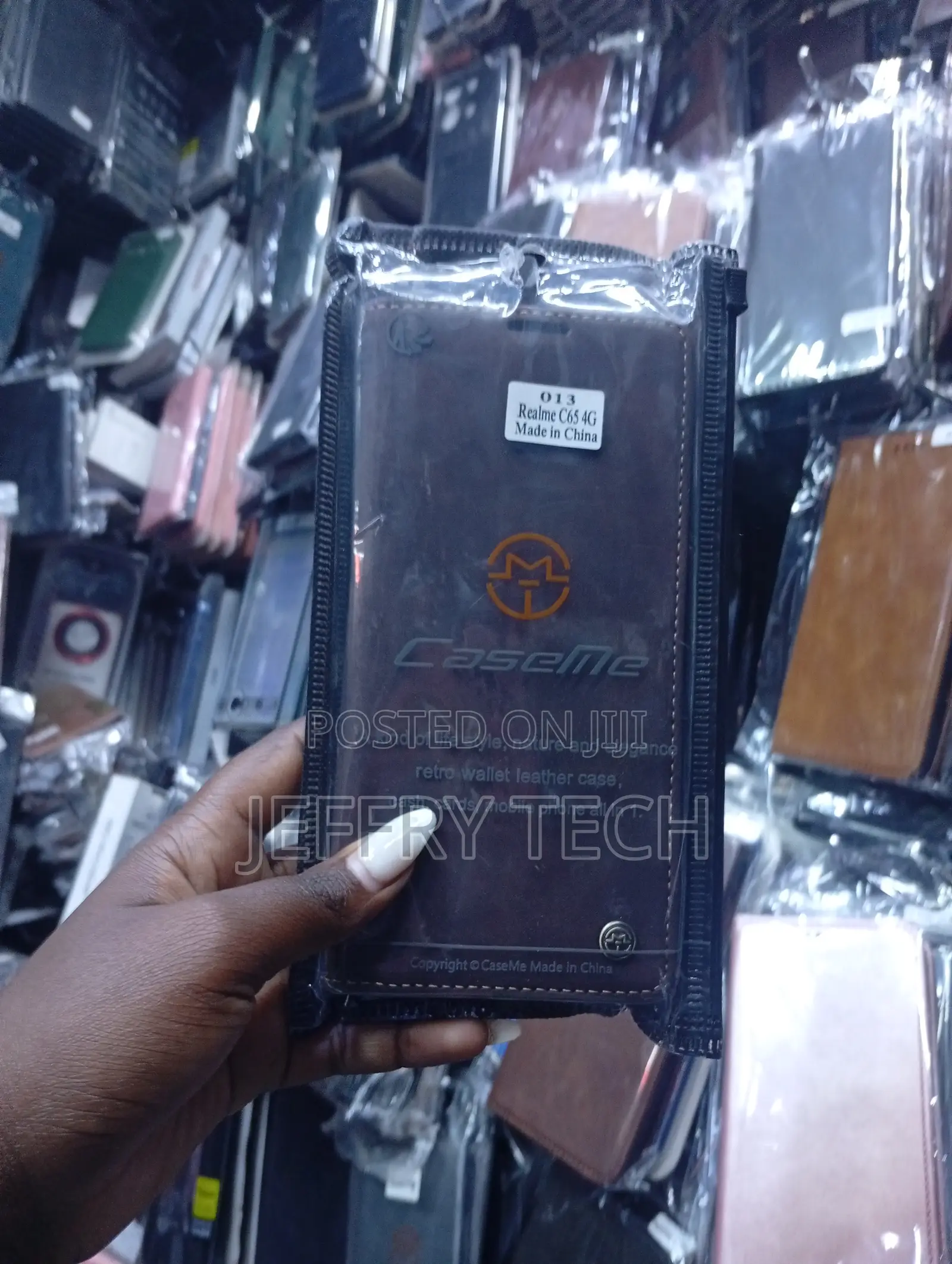 Caseme Brand Retro Wallet Leather Case for a Realmc65 4g Smartphone.